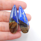 Bead Sets,Lapis lazuli,Labradorite Intarsia Beads For Jewelry 42x14x5mm