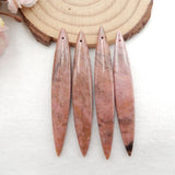 Rhodonite Charms Women Long Earrings Bead Set