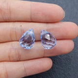 Customized Gem Quartz Earrings 14x10mm