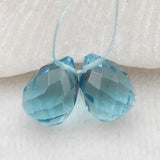 Customized Gem Quartz Earrings 14x10mm
