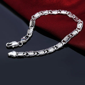 Vintage 925 Sterling Silver Chain Bracelet for Women