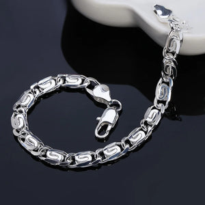 Vintage 925 Sterling Silver Chain Bracelet for Women
