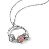 Charmsy 925 Silver Letter O Pendant Necklace Women Sterling Silver Accessories