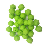 Chartreuse Icosahedron Silicone Bead for DIY Keychain Making