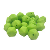 Chartreuse Icosahedron Silicone Bead for DIY Keychain Making