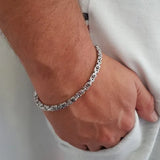 Chavin King Model 4 Mm. Gray Steel Bracelet
