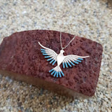 Turquoise Gemstone Phoenix Silver Necklace Ds21