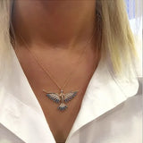 Turquoise Gemstone Phoenix Silver Necklace Ds21