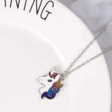 Chavin Unicorn Cabochons Silvery Child Necklace