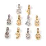 Diamond Number Pendant Necklace Personalized Silver Steel Initial Necklaces
