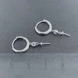 925 Silver Earring Base Findings 3 Pairs/Lot