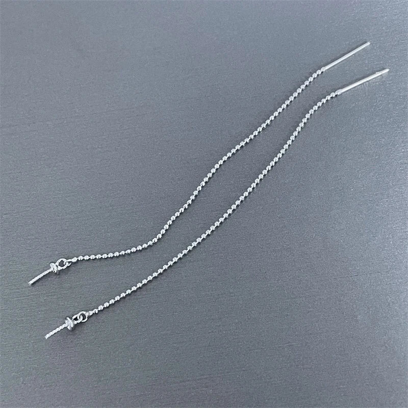 925 Silver Earrings Base for Pearls Beads 3 pairs