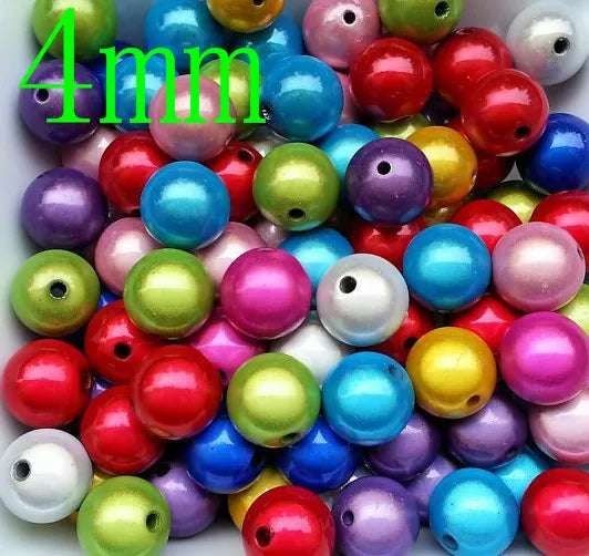 Mixed Acrylic Pearl Beads for Kids Necklace Making