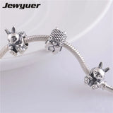 925 Sterling Silver Bunny Charms for Jewelry Making DIY