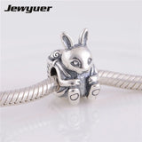 925 Sterling Silver Bunny Charms for Jewelry Making DIY