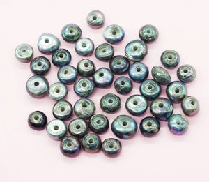 200Pc 10mm Big Hole Freshwater Pearl Bead Lot (Defective)