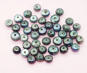 200Pc 10mm Big Hole Freshwater Pearl Bead Lot (Defective)