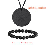 Natural Stone Beaded Bracelet with Tourmaline Pendant