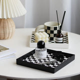 Checkerboard Tray for Porch Living Room Bedroom Desktop