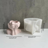 Cheek Support Face Gypsum Flower Pot Silicone Mold