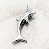Cheerful Dolphin Pendant 925 Sterling Silver Jewelry Good Luck Gift