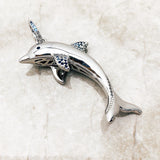 Cheerful Dolphin Pendant 925 Sterling Silver Jewelry Good Luck Gift