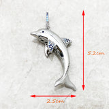 Cheerful Dolphin Pendant 925 Sterling Silver Jewelry Good Luck Gift