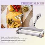 Adjustable Cheese Slicer: Soft & Semi-Hard Cheeses - 4 Cutting Wire