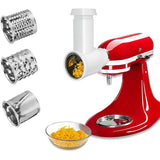 Cheese Slicer Shredder Attachment for Stand Mixer with 3 Blades