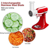 Cheese Slicer Shredder Attachment for Stand Mixer with 3 Blades