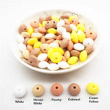Chengkai 100pcs Silicone Lentil Beads DIY Baby Teether Chewing Toy