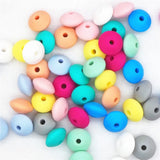 100pcs Silicone Lentil Teether Beads DIY Baby Pacifier Dummy Chewing Jewelry