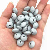 100pcs Silicone Lentil Teether Beads DIY Baby Pacifier Dummy Chewing Jewelry