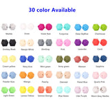 100pcs 14mm Silicone Icosahedron Teether Beads DIY Baby 20 side Beads