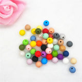 100pcs 15mm Silicone Teether Beads DIY Baby Chewing Nursing Jewelry Toy BPA