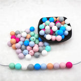 Chengkai 100pcs Silicone Teether Beads Baby Sensory Toy Making DIY Pacifier