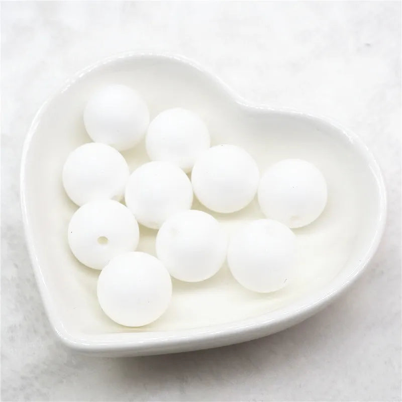 Chengkai 100pcs Silicone Teether Beads Baby Sensory Toy Making DIY Pacifier