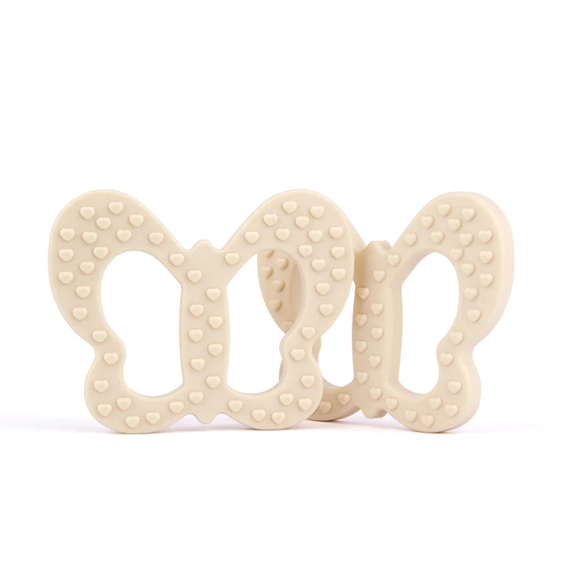 Chengkai 10PCS Silicone Butterfly Teether Baby Pacifier Dummy Teething Pendant