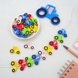 Chengkai 10PCS Silicone Car Beads BPA Baby Teething Bracelet Toys