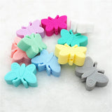 Chengkai 10pcs BPA Silicone Butterfly Teether Beads DIY Baby Shower Teething