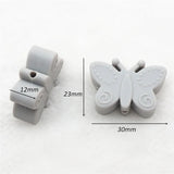 Chengkai 10pcs BPA Silicone Butterfly Teether Beads DIY Baby Shower Teething