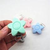 10pcs BPA Silicone Flower Star Clips DIY Baby Teether Pacifier Chain