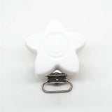10pcs BPA Silicone Flower Star Clips DIY Baby Teether Pacifier Chain