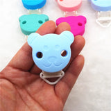 10pcs Bear Teether Clips Baby Pacifier Teething Nursing Jewelry Sensory Toy