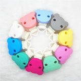 10pcs Bear Teether Clips Baby Pacifier Teething Nursing Jewelry Sensory Toy