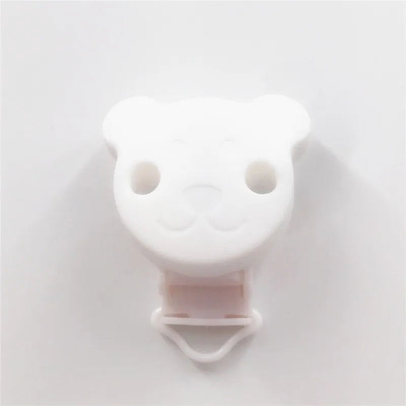 10pcs Bear Teether Clips Baby Pacifier Teething Nursing Jewelry Sensory Toy