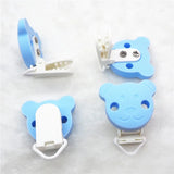 10pcs Bear Teether Clips Baby Pacifier Teething Nursing Jewelry Sensory Toy