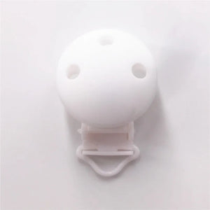 10pcs Plastic Silicone Round Teether Clips for DIY Baby Pacifier Dummy Soother