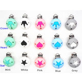 10pcs Silicone Star Heart Crown Clips DIY Baby Teether Holder