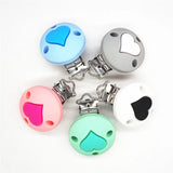 10pcs Silicone Star Heart Crown Clips DIY Baby Teether Holder